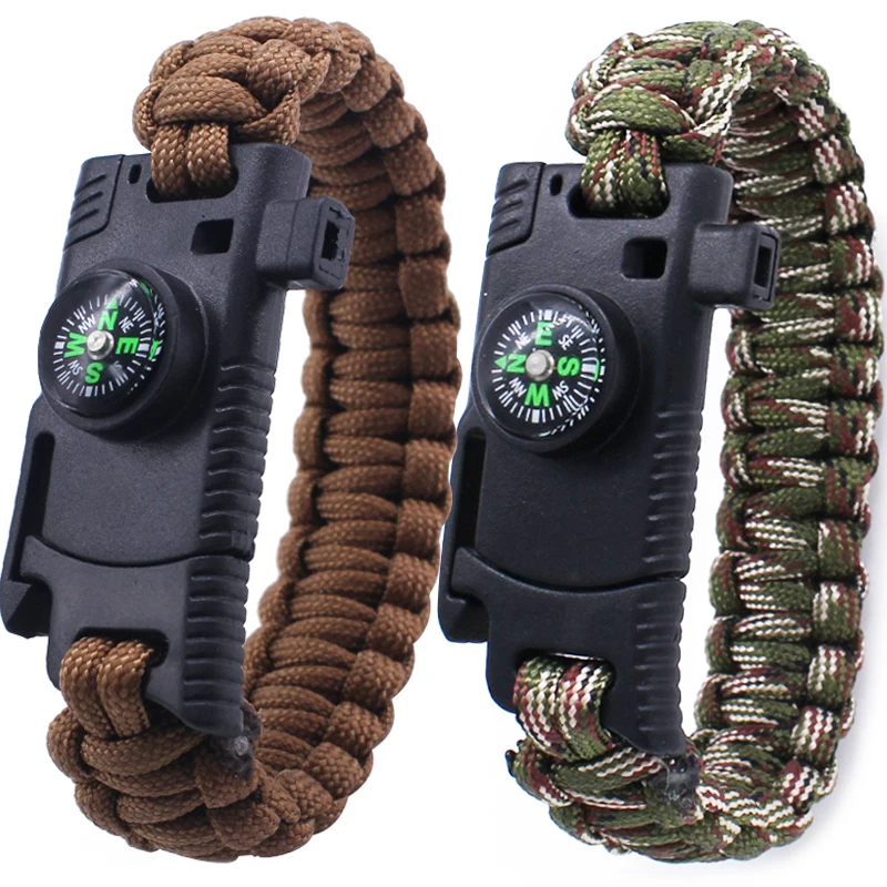 

Manufacturer Wildness Outdoor Hiking Utility Bushcraft Paracord Bracelet with Knife, Multi-colors