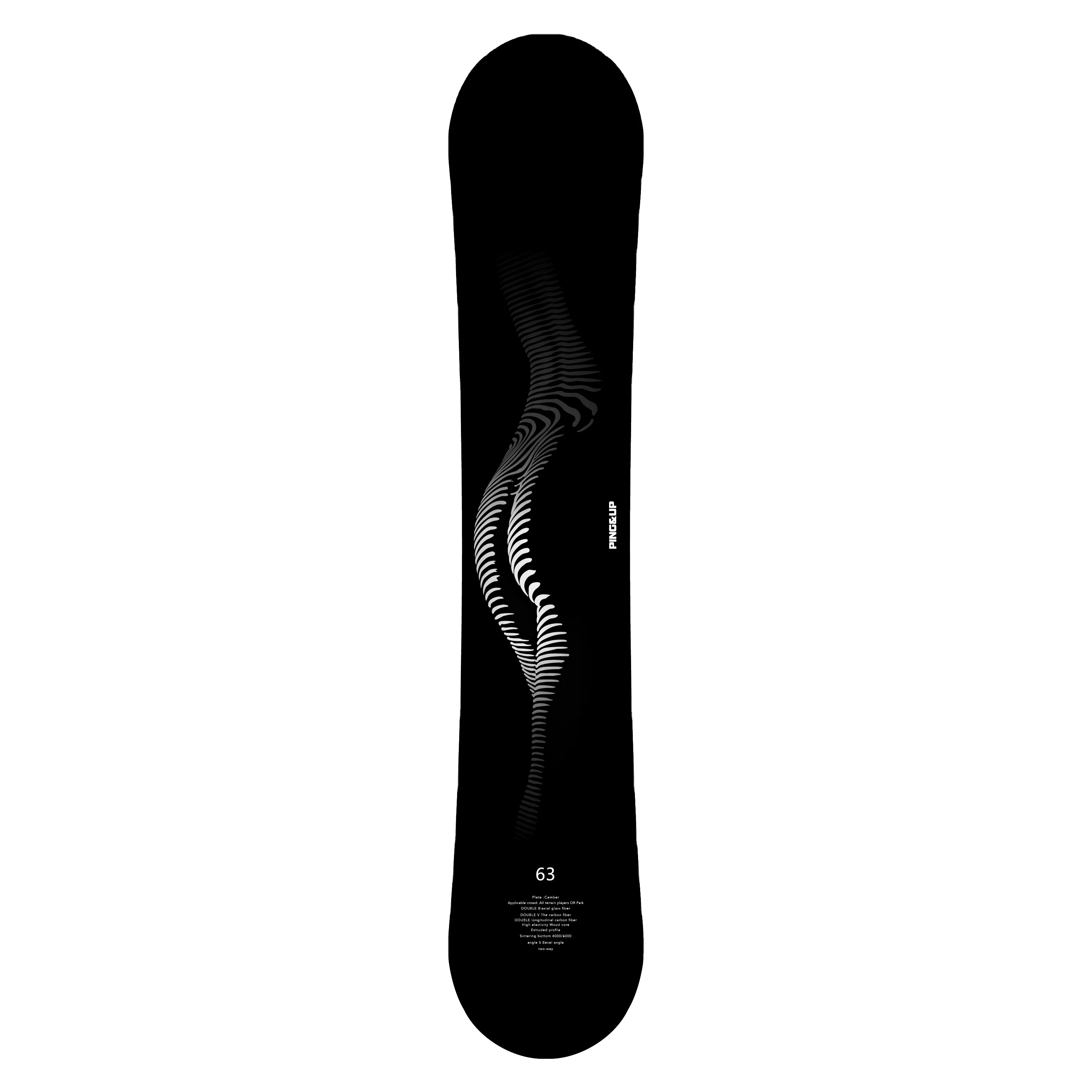 

Custom freestyle Sintered base adult led snowboard