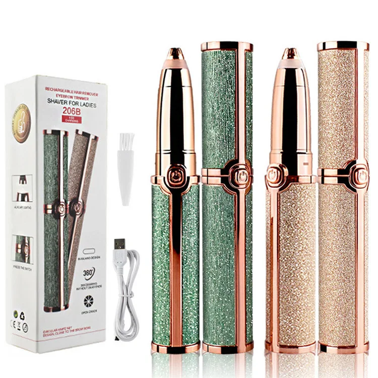 

New Arrival Premium Quality Electric Beauty Eyebrows Trimmer Perfect Hair Remover Electric Eyebrow Trimmer, Pink, rainbow