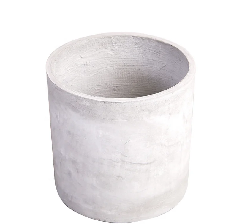 

Modern simple outdoor garden column plant pots gardening cement planters