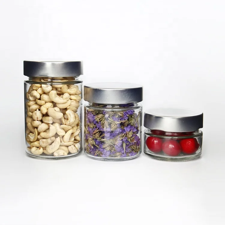 

106ml 212ml 314ml 570ml Food Glass Pantry Jar With Twist Off Top For Peanut Butter Jam Paste