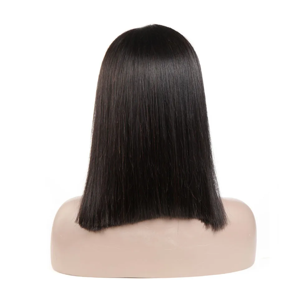 
Brazilian Bob Straight Human Hair Lace Front Wigs With Baby Hair Unprocessed Remy Brazilian Straight Cuticle Aligned Hair 