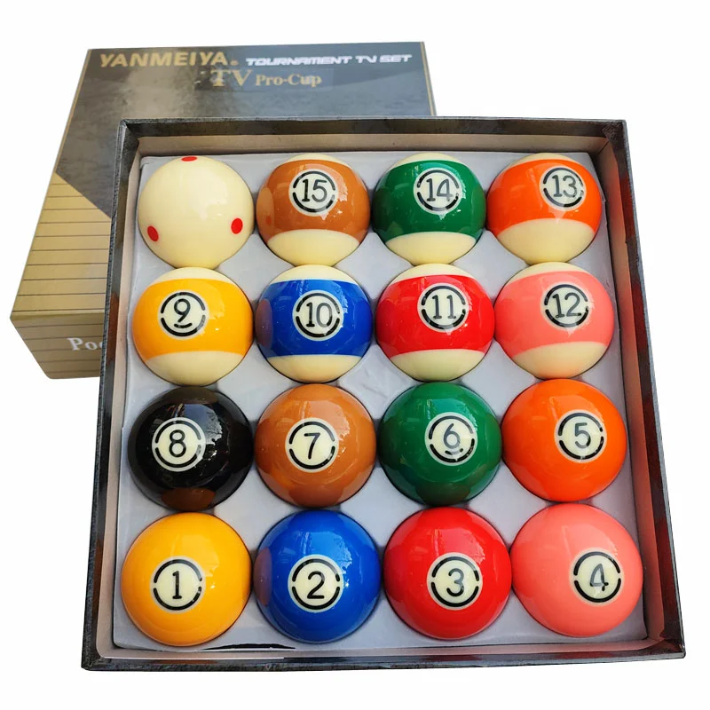 

Premium Quality YANMEIYA TV-PRO Black Box Billiard Pool Balls 2- 1/4" Box Of 16 PCS