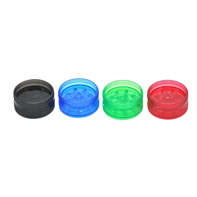 

Environment protecting Plastic Portable Double layer Herb Tobacco Grinder Color multi-select, Red,blue,green,black
