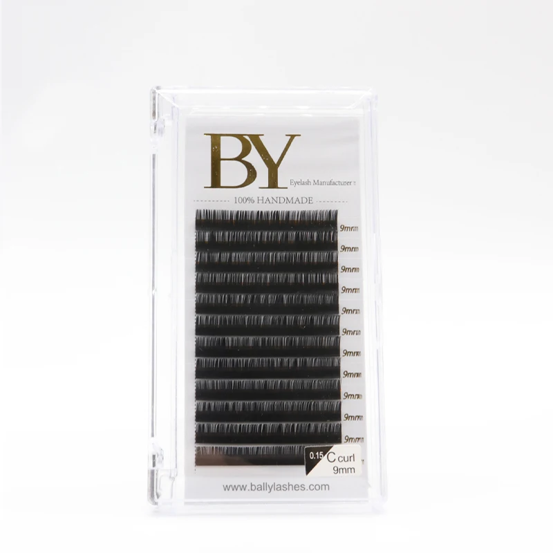 

Korean PBT Custom Private Label Faux Mink Individual Lashes Supplies Lash Trays Volume Classic Cashmere Eyelash Extension, Natural black