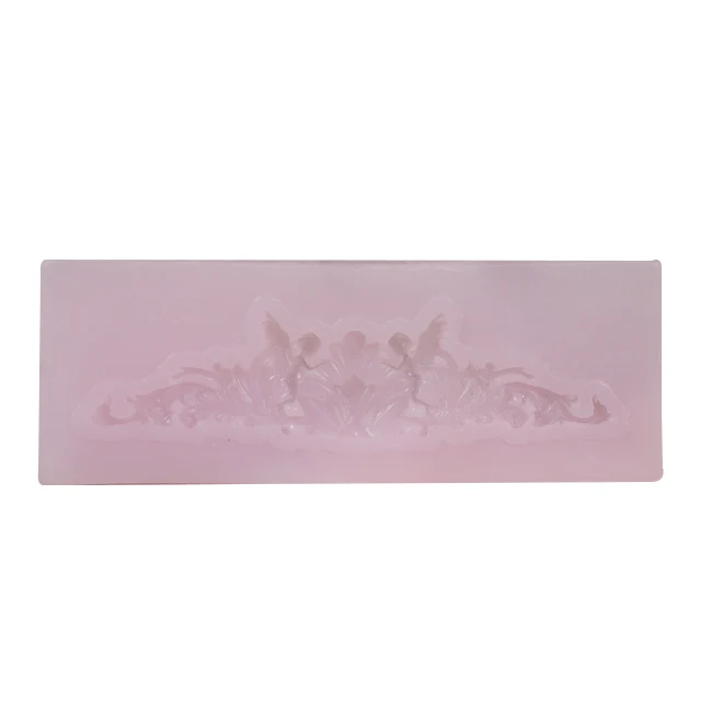 

Vintage Relief Border Silicone resin Molds cake Fondant Decorating Mold, Pink