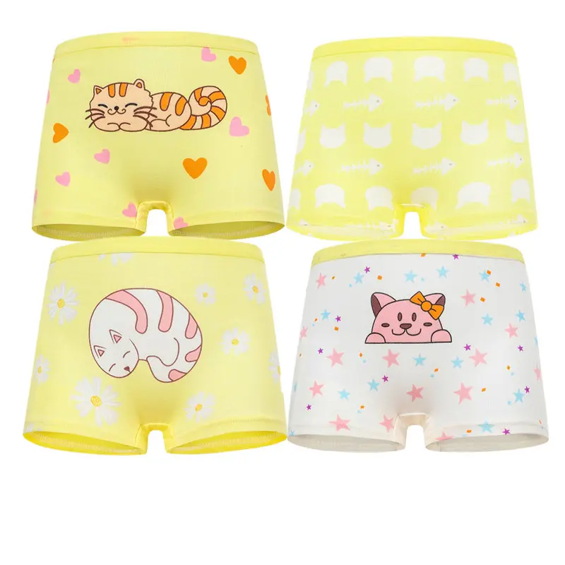 

Factory Price Fashion Children Underwear Kids Cotton Breathable Little Girl Panties, Yellow,white