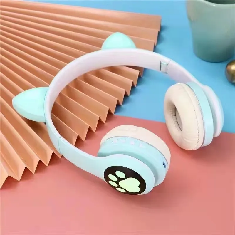 

New Wireless VZV-23M Led Audifonos Bluetooth Stereo Cat Ear Headphones Children Headset