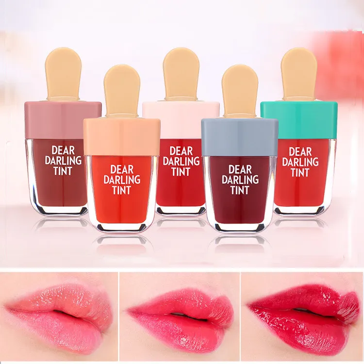 

Lolis dear darling tint 7ml 5colors long lasting lip stain matte lipgloss cute ice cream fruit lipstick glaze without fading