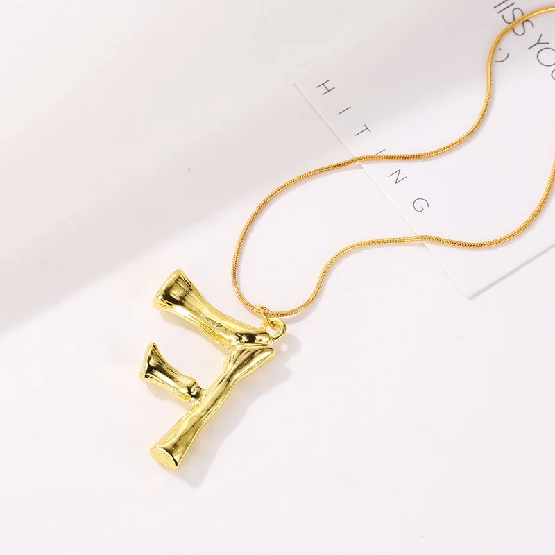 

Capital A-Z Initial Necklace Clavicle Alphabet Name Jewelry Gold Plated Chain Letter Pendant Necklace Sweater Chain wenyii