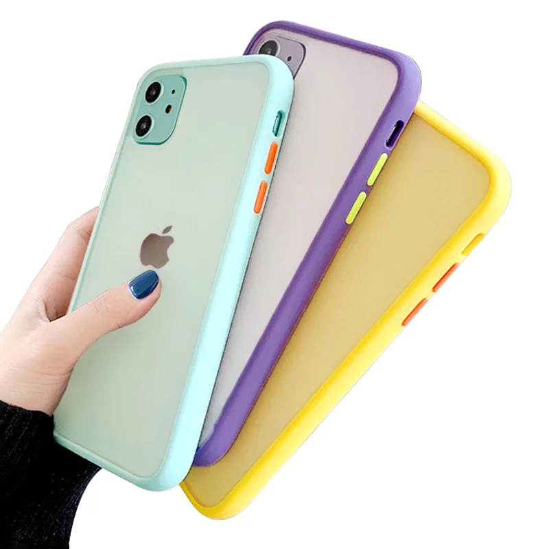 

For iPhone 13 12 11 Pro Case Ultra Thin TPU PC Phone Case For iPhone X/XS MAX XR 8 7 6/6s Translucent Matte Mobile Back Cover