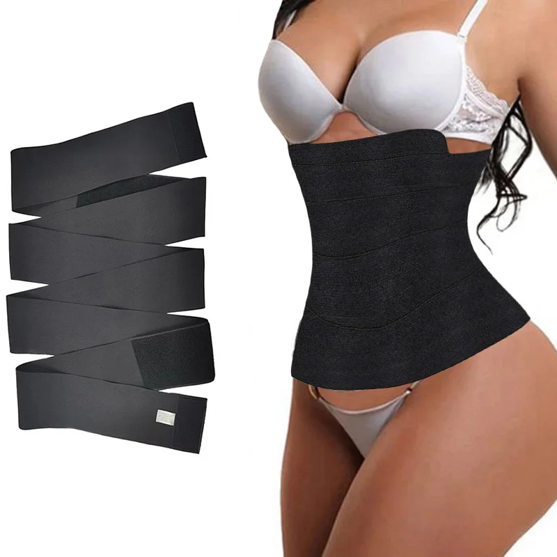 

Wrap extendable weigh loss flat tummy belt waist trainer shaper long bandage waiste wrap elastic bandage belly wrap tummy belt