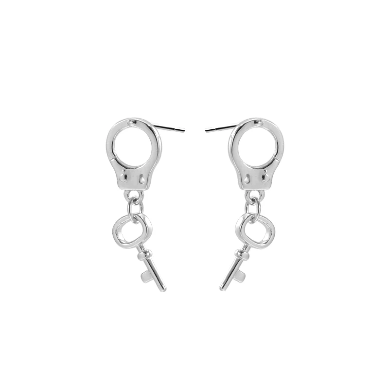 

Personality handcuff earrings s925 sterling silver