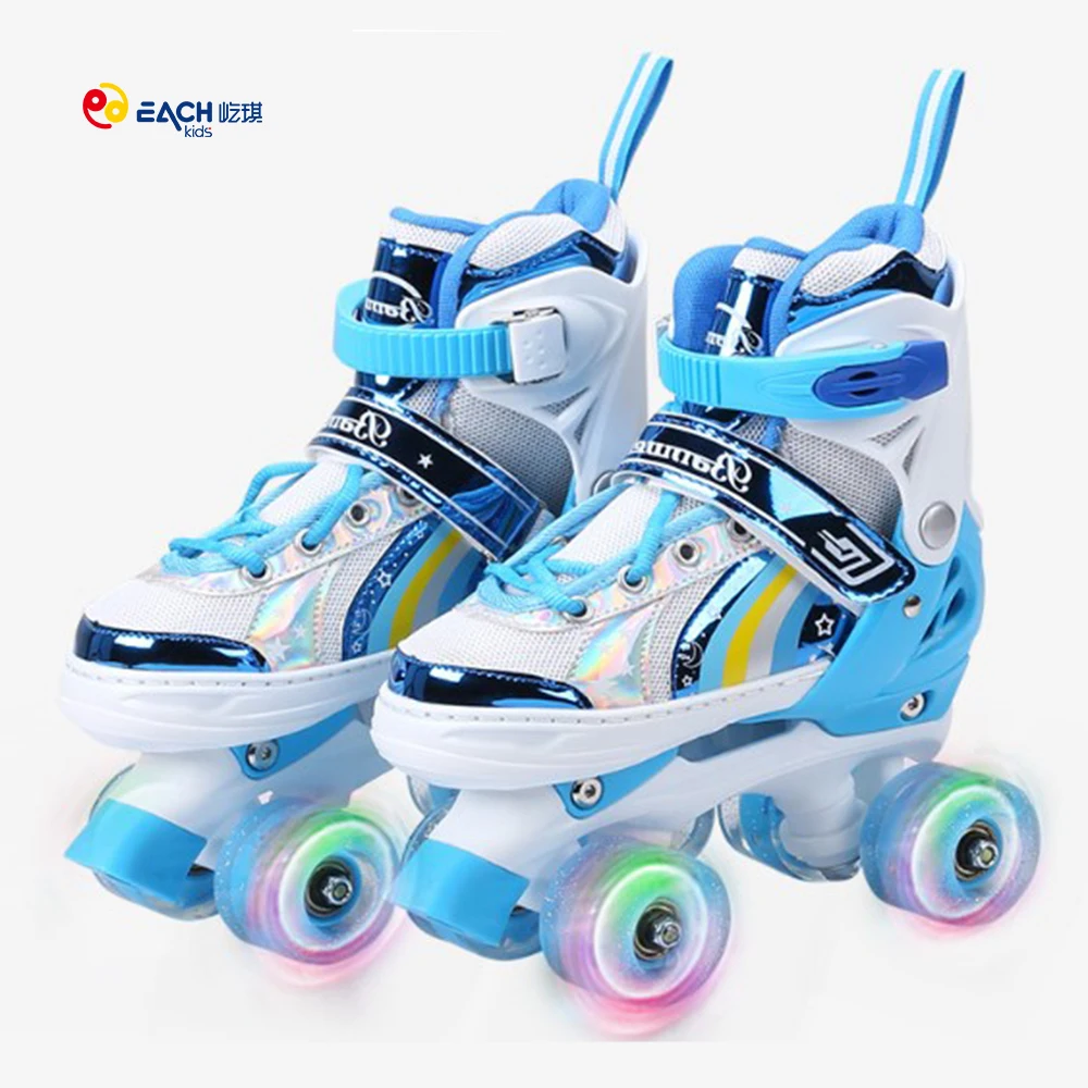 

EACH Ready to Ship Flashing Roller Skating Shoe Soy Luna 4 Wheels Quad Adjustable Roller Skates to Buy for Kids
