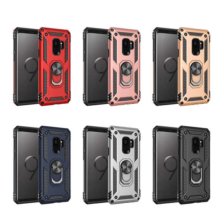 

Grade Armour pc 360 Rotation Ring Shockproof protection for samsung S10 S20 A50 A71 Note 20 phone case