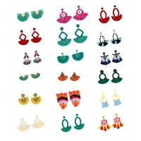 

99585 Xuping free shipping wholesale green tassel hoop earrings women new, tassel earrings jewelry