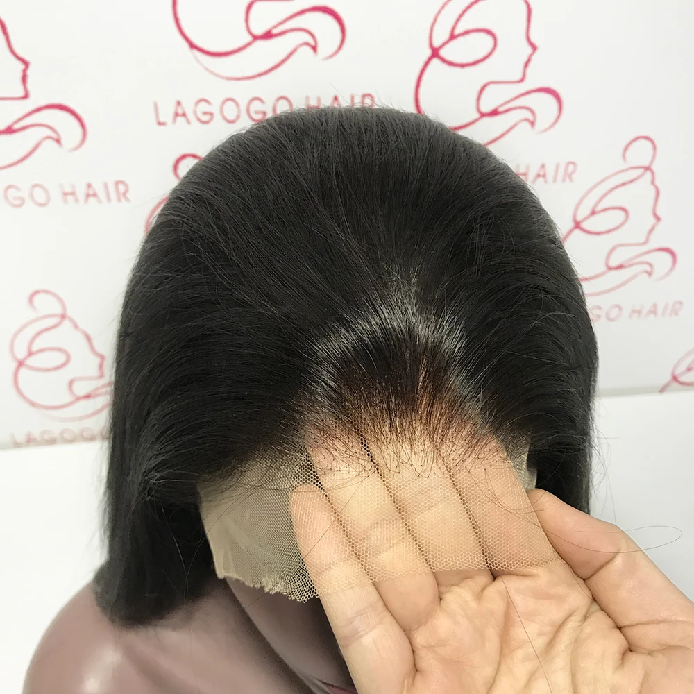 

raw transparent lace indian cuticle aligned hair unprocessed full human hair lace wig straight
