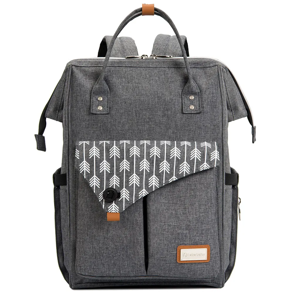 

New arrival classic OEM custom logo luxury waterproof travel mummy bag backpack mother diaper bag for mom with high quality, Arrow gray, arrow black, oem