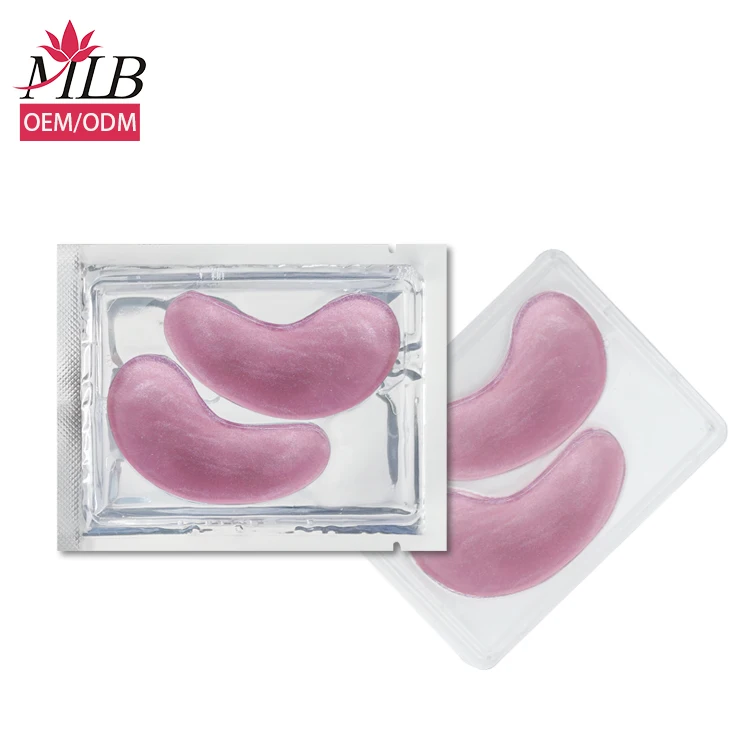 

Guangzhou skin care supplier pink under eyes pads gel mask hydrogel private label oem custom collagen eye sheet masks for eyes