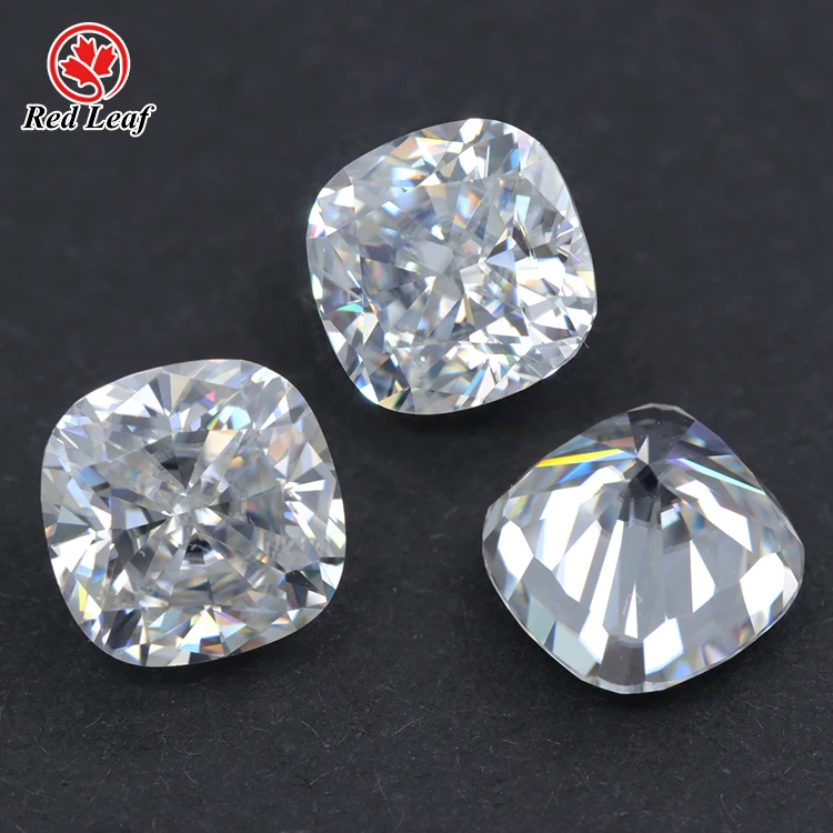 

Redleaf moissanite GRA certified 1ct cushion VVS1 D color moissanite price per carat