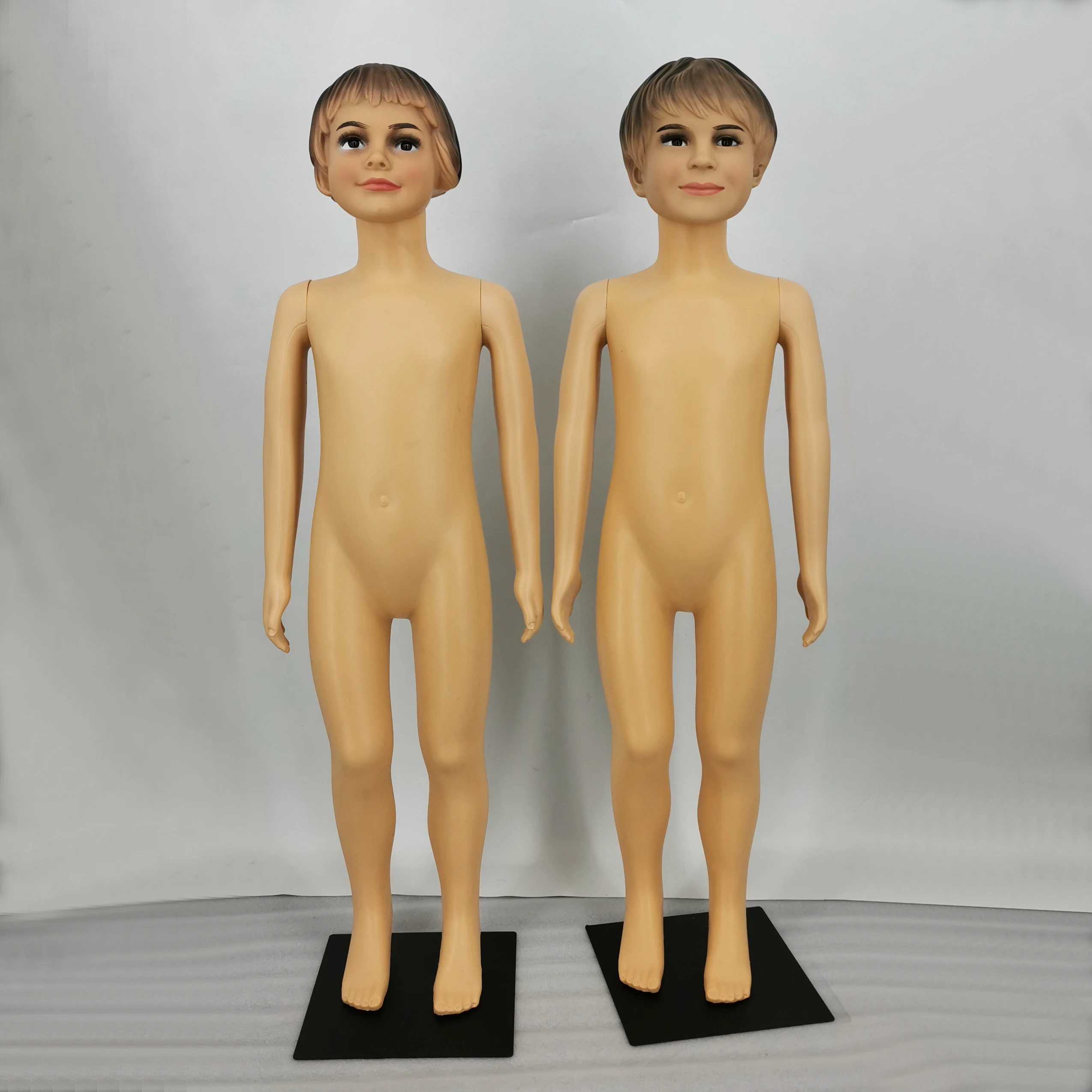 7-8 Years Kids Makeup Full-Body PE Plastic Mannequin with Stand and Wig 110cm Height