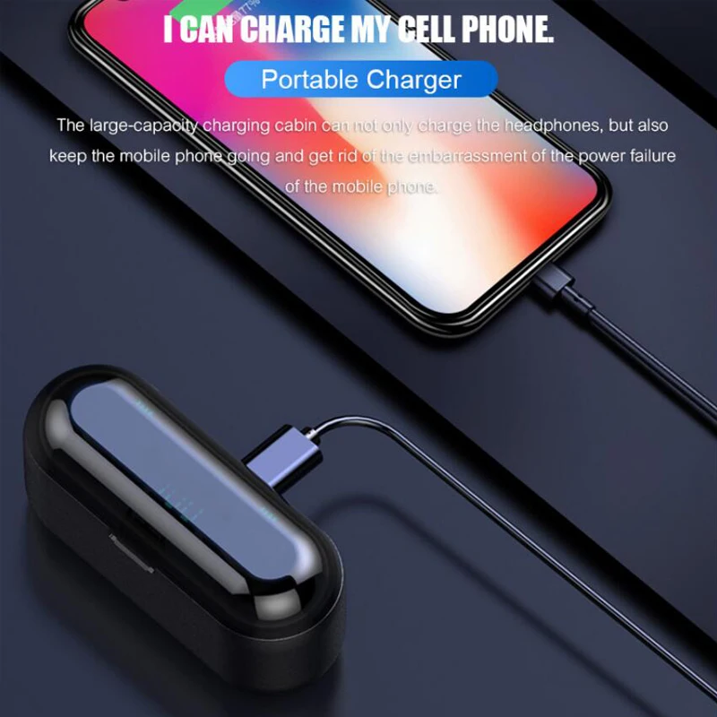 F9 TWS Wireless Earbuds Headphones Touch Button Bluetooth 5.0 Audifono TWS Headset HIFI Mini In-ear Waterproof Earphone