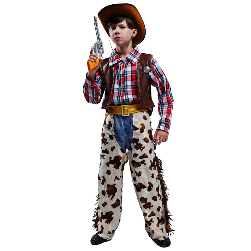 

Wholesales Carnival Dress Up Party Cosplay Cowboy Costumes Kids Cool Cowboy Costumes For Boys