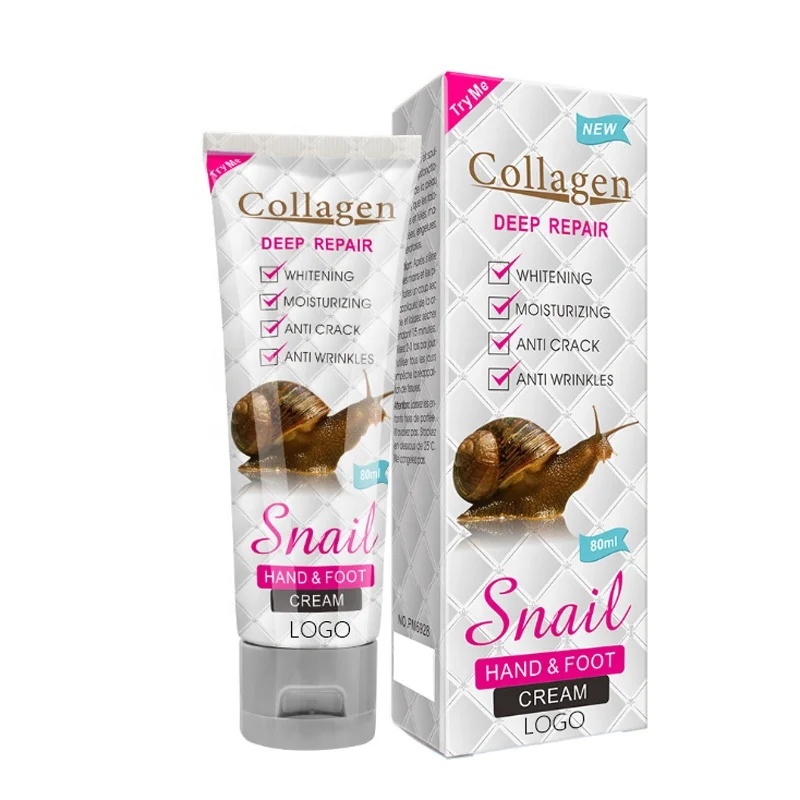 

OEM Skin Care Snail Hydration Rejuvenation Repairing Whitening Anti Aging Snail Collagen Hand And Face Collagen Serum Cream
