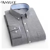 

Custom lasted design hot sale man casual oxford cotton plain shirts for men long sleeve