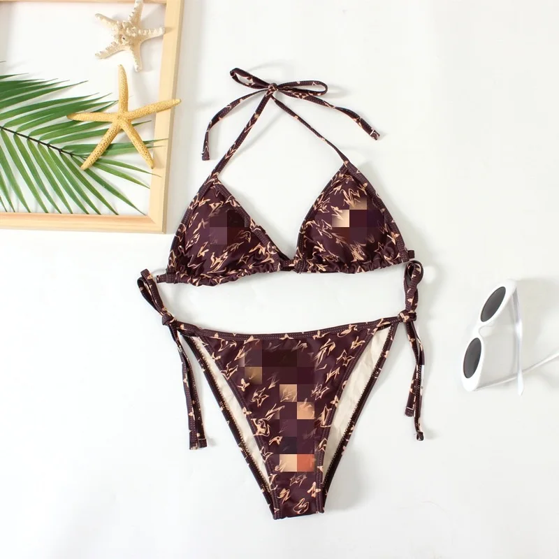 

New Split Swimsuit Letters Elastic Band Sexy Bikini For Women, As picture