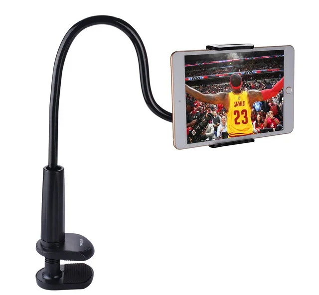 

360 Rotatable Flexible Long Arm/Neck Lazy Bed Desktop Tablet Mount Bracket Stand Cell Phone Holder for Desk, Black in stock