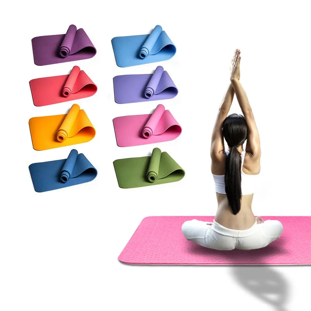 

Personalized Design 8mm Eco Friendly Non Slip Tpe Pilates Yoga Mat With Logo For Women, Customized color