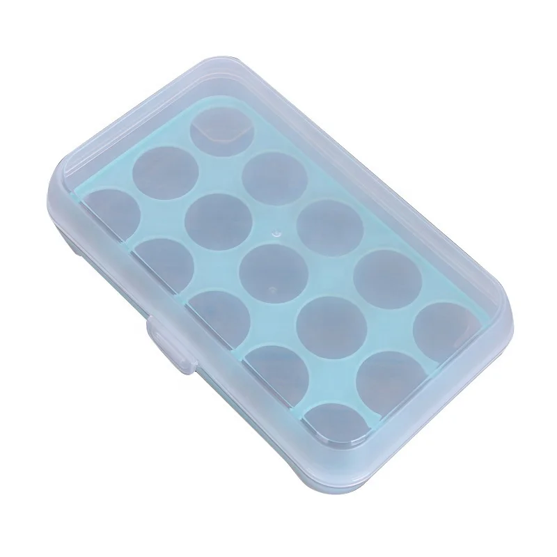 

Hotsale Plastic Egg Keeper Storage Box Kitchen And Freezer Food Container For 15 Pieces Of Eggs
