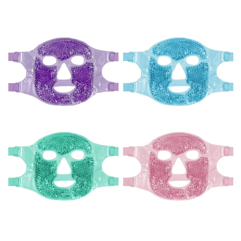 Bead Ice Mask Soft PVC Skin-Friendly Hot & Cold Compress Pad Cooling Gel Mask for Beauty Skincare & Sunburn Relief