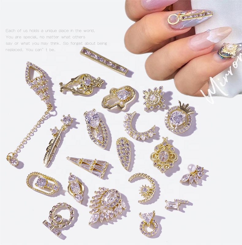 

Nail Art Supplies Metal Gems Jewels Stones 3d Crystal Rhinestones Nail Decoration