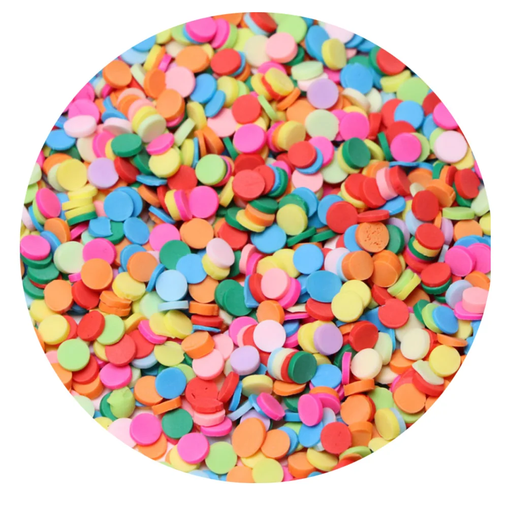 

5mm Colorful Round Polymer Hot Soft Clay Sprinkles Colorful For DIY Crafts Tiny Cute Plastic Slime Clay Accessories