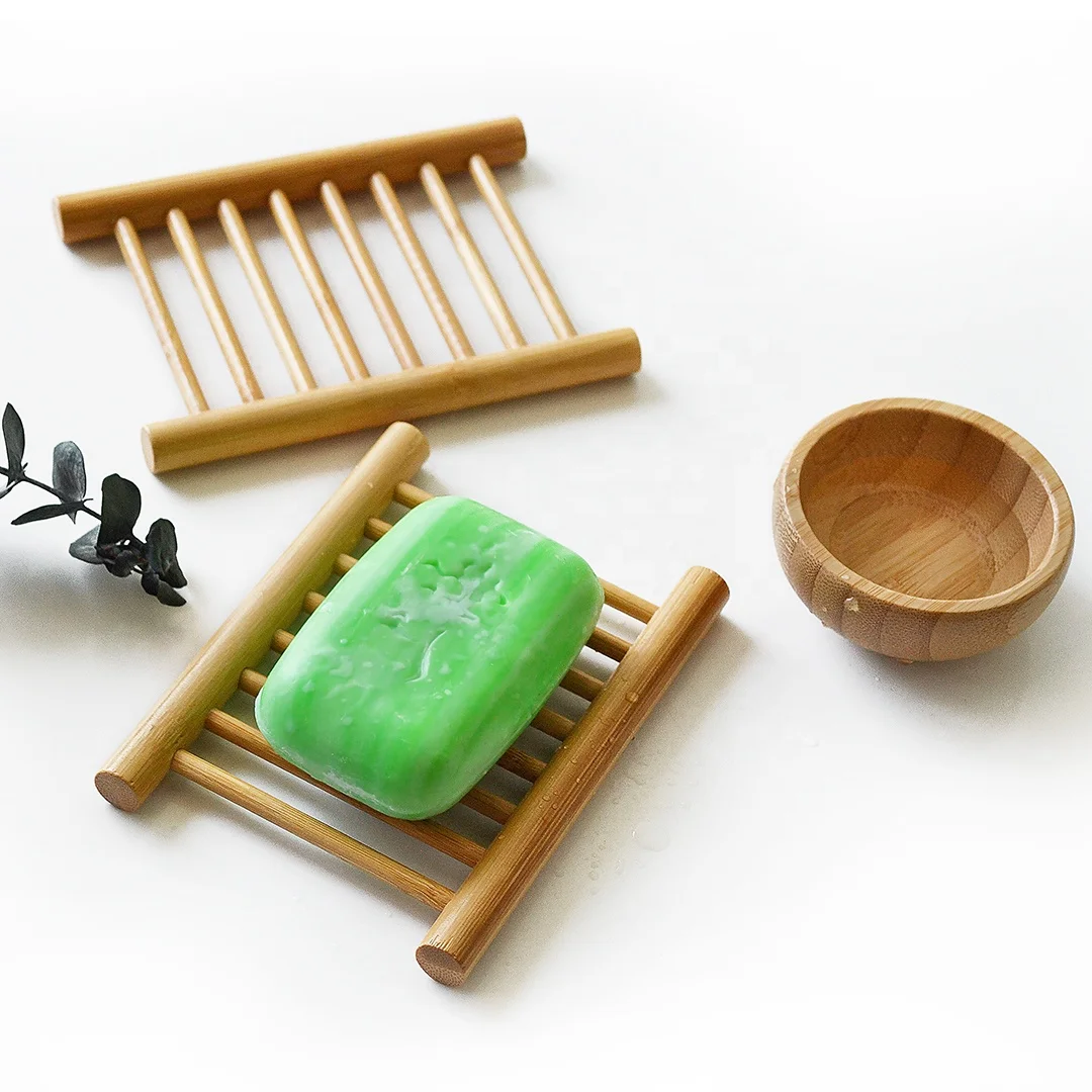 

Amazon Hot-selling Factory Price Bathroom House Ware Mini Wood Bamboo Soap Holder