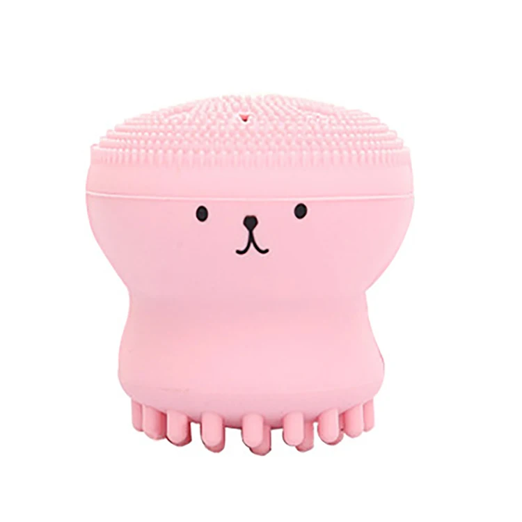 

Private Label Skin Care Tool Facial Cleanser Pore Cleaner Exfoliator Octopus Shape Face Scrubber Silicone Face Cleansing Brush, 6 colors