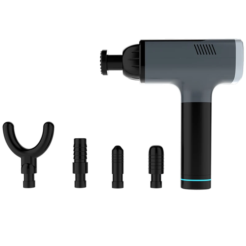 
Drop shipping deep tissue body muscle cordless massage gun with 5 replaceable heads 