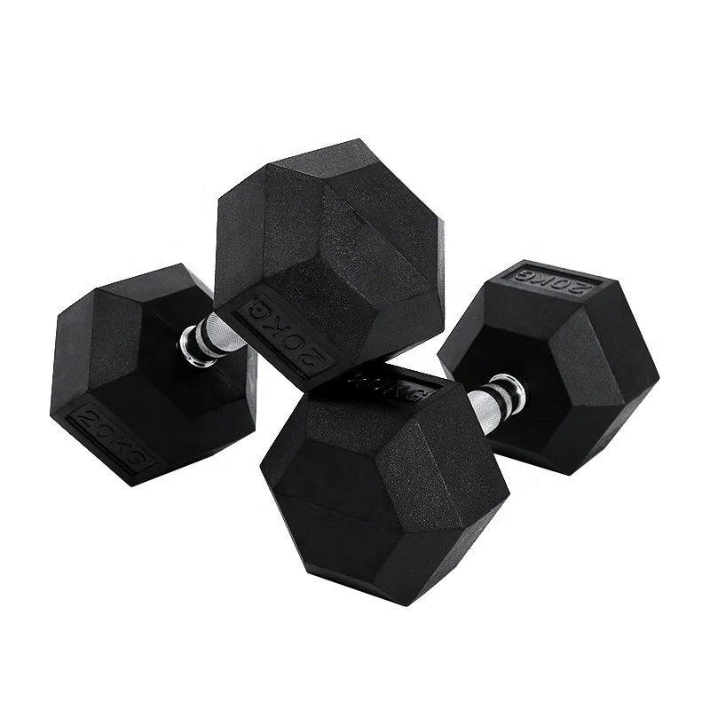 

20kg 30kg 40kg Hex rubber dumbbells weights cheap dumbbell gym equipment dumbbell