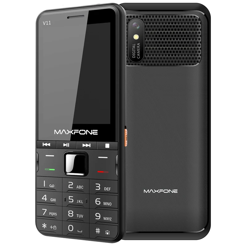 

MAXFONE V11 2.8 inch MTK6261D wireless FM 1800mah long life battery cellphone 3 sim card mobile phone, Black,green, gray, blue