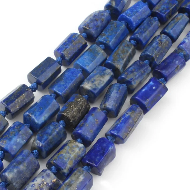 

Natural 7.5 Inch Cylinder Shaped Lapis Lazuli Stone Beads Loose Spacer Beads For DIY Jewelry Making