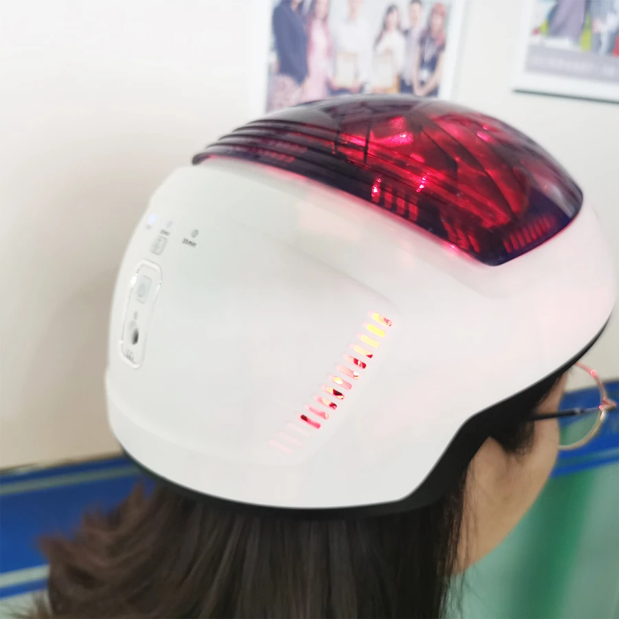 

Effective 650nm laser diode hair regrowth helmet portable home use hair grow therapy cap for hair loss treatment