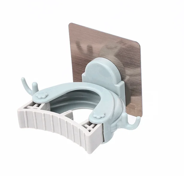 

1Pc Mop Broom Holder Wall Mounted Mop Holder Household Adhesive Storage Broom Hanger Mop Hook Racks Kitchen Bathroom Organizer