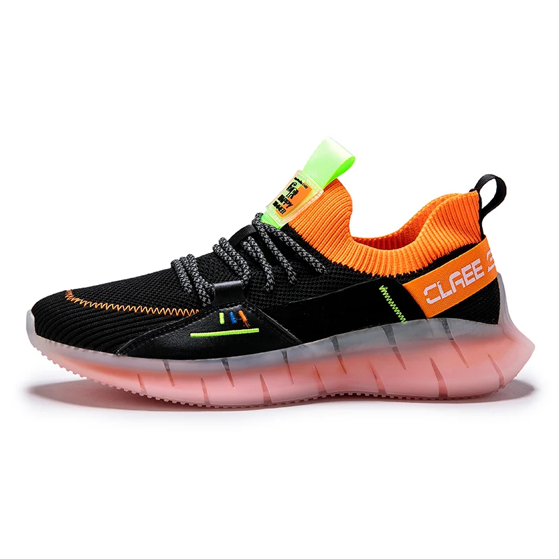 

Made in China custom brand sports shoes breathable yeezy men's running shoes, Black