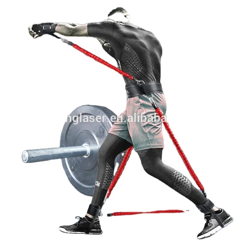

Workout Power 140lbs Resistance Band Boxing Endurance Agility Pull Rope Crossfit Rubber Band Basketball Training Resistance Rope