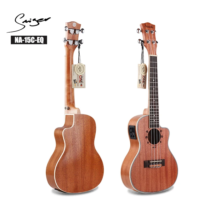 

24 inch concert ukulele with EQ 300T Mahogany Ukulele with ABS 5 line binding china ukulele with rosewood finger board