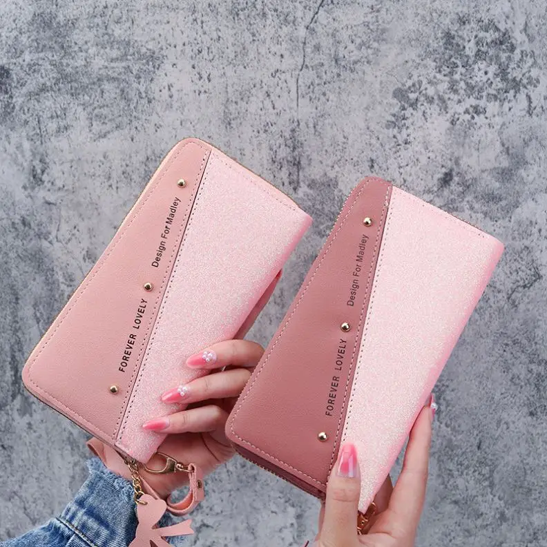 

AIYIYANG Factory Outlet Carteras Money Clip Large Capacity Wholesale Zipper Ladies Wallet Fashionable, Multi