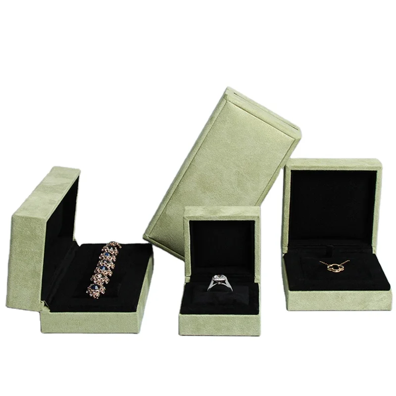 

Hot selling customized Jewelry box bag certificate 3pcs sets Ring pendant Bracelet Necklace gifts luxury jewelry packaging box