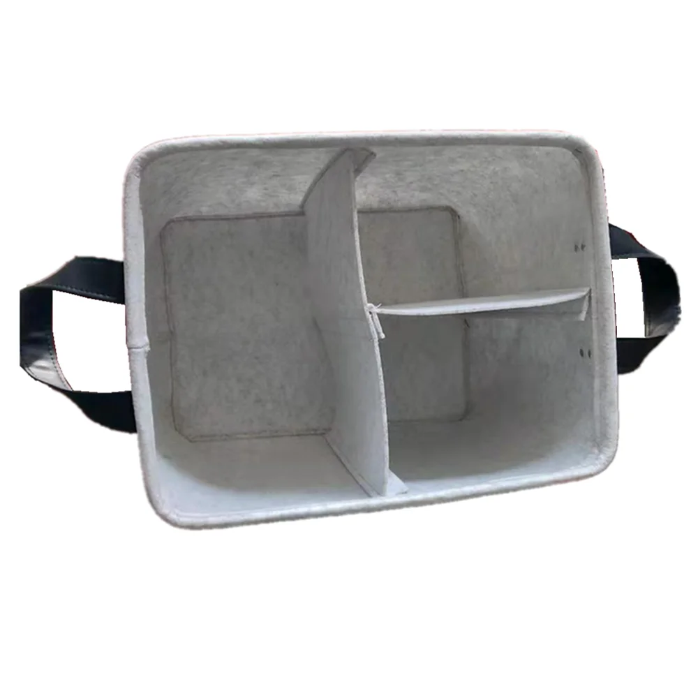 

Newly launched three compartment storage bag, portable household goods storage basket